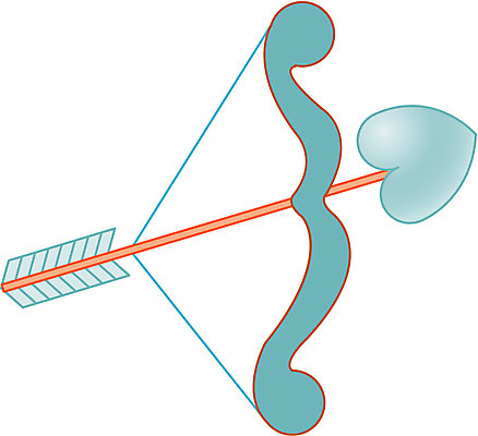 EPS 일러스트 화살 선물 사랑 사람없음 장식 하트 궁수자리 그리스 오브젝트 신화 큐피드 사수 로마신화 에로스 국내일러스트 모양 감정 유럽 별자리 파일형식 벡터