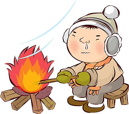 EPS 캐릭터 계절 남자 초등학생 어린이 겨울 일러스트 한명 사람 소년 야외 추위 모닥불 절기 소한 남자만 남자한명만 어린이만 소년만 소년한명만 국내일러스트 일러캐릭터 1 학생 불 파일형식 벡터