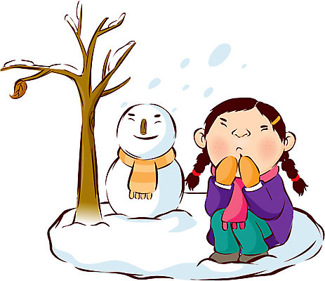 EPS 나무 캐릭터 계절 여자 초등학생 어린이 겨울 일러스트 눈사람 한명 사람 소녀 야외 추위 눈 절기 대한 여자만 여자한명만 어린이만 소녀만 소녀한명만 국내일러스트 일러캐릭터 자연요소 식물 1 학생 날씨 파일형식 벡터