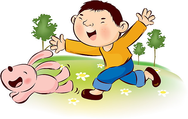 EPS 캐릭터 계절 남자 초등학생 어린이 일러스트 한명 사람 소년 초원 야외 봄 토끼 절기 우수 남자만 남자한명만 어린이만 소년만 소년한명만 국내일러스트 일러캐릭터 1 학생 포유류 반려동물 파일형식 벡터