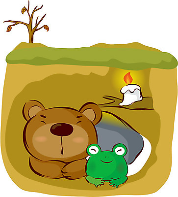 EPS 동물 척추동물 캐릭터 육지동물 계절 동물캐릭터 겨울 일러스트 포유류 사람없음 절기 곰캐릭터 개구리캐릭터 겨울잠 상강 국내일러스트 일러캐릭터 곰 개구리 잠 파일형식 벡터