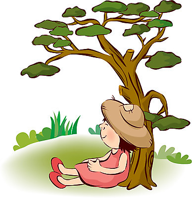 EPS 나무 캐릭터 계절 여자 어린이 일러스트 한명 사람 소녀 초원 야외 10대 여름 소나무 절기 입하 여자만 여자한명만 소녀만 국내일러스트 일러캐릭터 식물 1 청소년 어린이만 파일형식 벡터