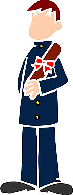 EPS 클립아트 학생 교육 남자 일러스트 졸업 중학생 청소년 고등학생 졸업식 졸업생 한명 사람 성인 10대 축하 졸업장 아쉬움 남자만 남자한명만 국내일러스트 1 감정 컨셉 파일형식 벡터