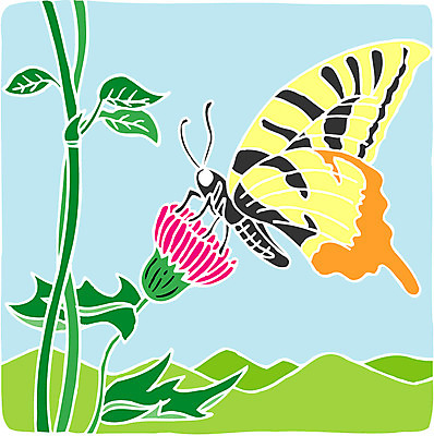 EPS 클립아트 동물 계절 꽃 나비 곤충 무늬 절지류 일러스트 사람없음 봄 호랑나비 국내일러스트 식물 파일형식 벡터