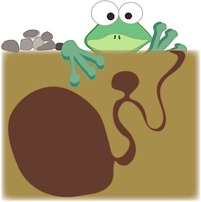 EPS 클립아트 동물 척추동물 사계절 계절 일러스트 자연 개구리 양서류 사람없음 봄 땅 청개구리 겨울잠 땅속 국내일러스트 잠 생태계 파일형식 벡터