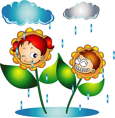 자연요소 클립아트 식물 구름 계절 꽃 얼굴 어린이 일러스트 자연 날씨 사람 소녀 소년 두명 머리 봄 비 빗방울 빗물 비구름 어린이만 국내일러스트 여자 남자 신체부위 비_날씨 먹구름 생태계 구름_자연