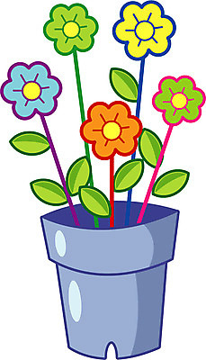 EPS 클립아트 식물 계절 꽃잎 꽃 화분 화초 줄기 잎 일러스트 사람없음 초록색 꽃병 봄 꽃꽂이 국내일러스트 컬러 원예 파일형식 벡터