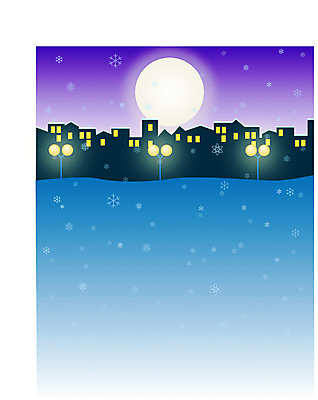 EPS 클립아트 사계절 계절 크리스마스 겨울 가로등 일러스트 자연현상 자연 주택 풍경 사람없음 건물 빛 강 달 눈 도시 화이트크리스마스 국내일러스트 자연요소 건축물 공공시설 기념일 날씨 생태계 파일형식 벡터