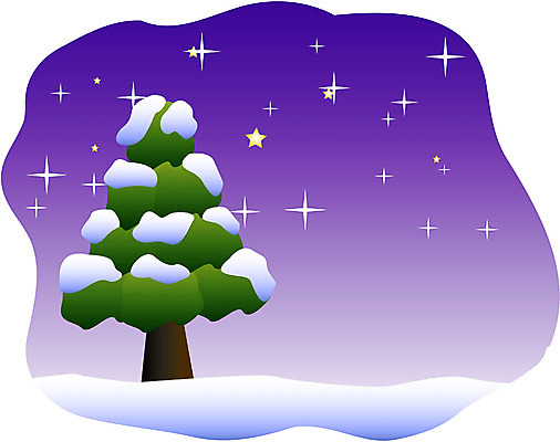 EPS 클립아트 나무 식물 사계절 계절 크리스마스 설경 겨울 일러스트 자연현상 자연 날씨 풍경 사람없음 야외 눈 야간 화이트크리스마스 국내일러스트 자연요소 기념일 생태계 파일형식 벡터