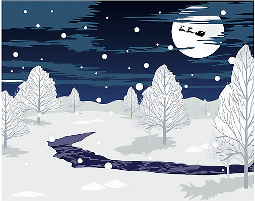 EPS 클립아트 나무 구름 사계절 계절 크리스마스 설경 겨울 일러스트 자연현상 자연 하늘 풍경 초원 사람없음 강 달 눈 눈송이 저녁 화이트크리스마스 국내일러스트 자연요소 식물 기념일 날씨 눈_날씨 야간 생태계 파일형식 벡터