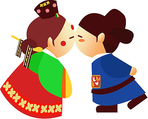EPS 클립아트 캐릭터 한국문화 한국전통 여자 남자 신부 신랑 결혼 일러스트 결혼식 전통캐릭터 사람 성인 두명 전통의례 전통혼례 각시 성인만 일러캐릭터 동양문화 전통 한국 이벤트 파일형식 벡터