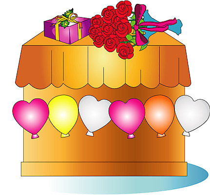 EPS 클립아트 꽃 꽃다발 일러스트 화이트데이 발렌타인데이 선물 사람없음 장식 빨간색 선물상자 쇼핑 오브젝트 풍선 선물가게 국내일러스트 식물 컬러 데이이벤트 상자 상점 파일형식 벡터