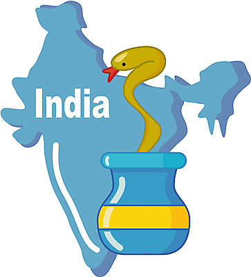 EPS 클립아트 해외 나라 아시아 지구 외국문화 지도 일러스트 사람없음 세계 항아리 뱀 인도 인도문화 코브라 지명 국내일러스트 동양문화 문화 파충류 도자기 인도_나라 파일형식 벡터