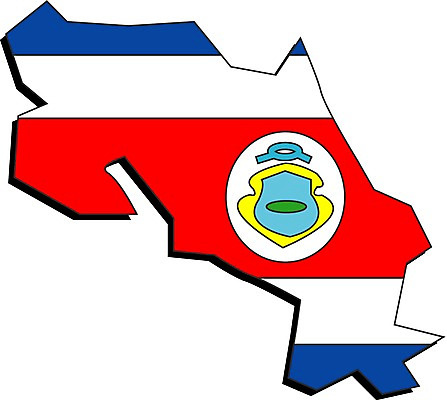 클립아트 나라 지구 외국문화 지도 일러스트 아메리카 세계 중앙아메리카 국기 코스타리카 지명 국내일러스트 문화 대륙