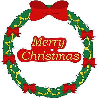 클립아트 기념일 크리스마스장식 크리스마스 일러스트 크리스마스용품 장식 화환 오브젝트 장식리스 국내일러스트 꽃 이벤트 용품