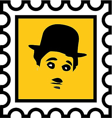 EPS 클립아트 생활용품 일러스트 사람없음 수집 찰리채플린 오브젝트 우표 국내일러스트 배우 파일형식 벡터