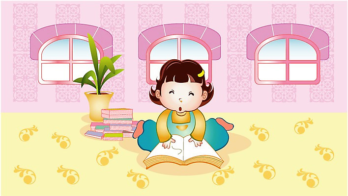 클립아트 여자 화분 초등학생 어린이 거실 일러스트 창문 가정 가족 한명 사람 소녀 가정학습 여자만 여자한명만 어린이만 소녀한명만 국내일러스트 1 학생 교육 관계 소녀만