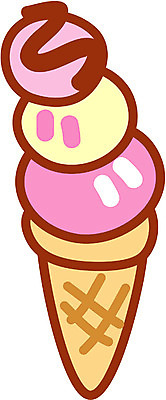 EPS 클립아트 음식 일러스트 디저트 사람없음 얼음 콘아이스크림 더블아이스크림 딸기아이스크림 국내일러스트 자연요소 아이스크림 파일형식 벡터