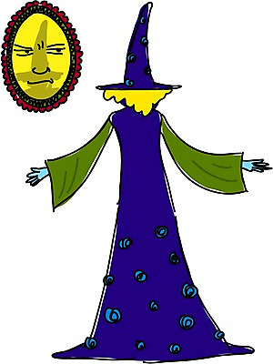EPS 클립아트 모자 일러스트 상상 한명 사람 거울 마법사 마녀 마법 마법사모자 요술거울 가상인물 국내일러스트 모자_잡화 1 잡화 파일형식 벡터