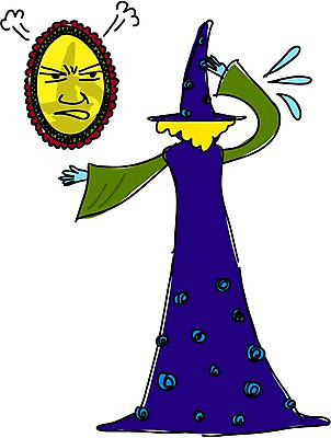 EPS 클립아트 모자 일러스트 상상 한명 사람 거울 마법사 마녀 마법 마법사모자 요술거울 가상인물 국내일러스트 모자_잡화 1 잡화 파일형식 벡터