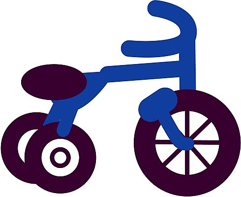 EPS 클립아트 육상교통 일러스트 사람없음 파란색 자전거 운송업 세발자전거 국내일러스트 산업 교통수단 컬러 바이크 파일형식 벡터