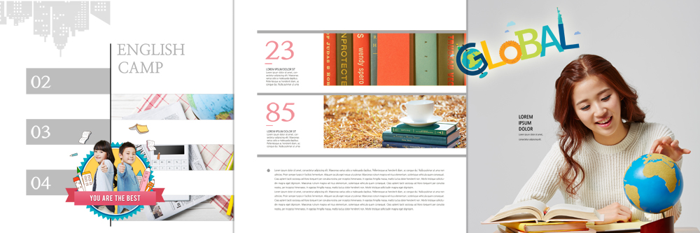 PSD 템플릿 편집 표지디자인 북디자인 영어 출판디자인 여자 남자 내지 초등학생 리플렛 대학생 북커버 3단접지 교재 초등교육 영어교육 팜플렛 20대 성인 책 세명 글로벌 지구본 한국인 일본인 대학교육 영어교재 영어캠프 이미지템플릿 외국인 문자 학생 교육 사람 동양인 청년 캠핑 파일형식