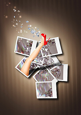 PSD 편집이미지 여자 한명 신체부위 다리 하이힐 보석 폴라로이드사진 이미지편집 1 구두 사람 여성화 광석 폴라로이드 파일형식