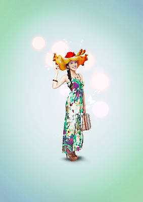 전신 PSD 편집이미지 여자 꽃잎 꽃 꽃무늬 한명 서기 들기 동양인 20대 성인 옆모습 여행가방 롱원피스 챙모자 성인여자한명만 이미지편집 식물 모자_잡화 1 원피스 뷰포인트 무늬 가방 모션 사람 인종 청년 여자한명만 성인여자만 파일형식