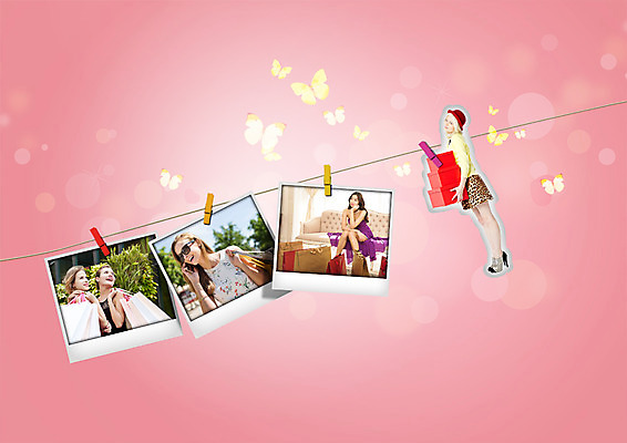 PSD 백인 편집이미지 여자 나비 매달리기 집게 여러명 20대 성인 선물상자 쇼핑 쇼핑백 한국인 폴라로이드사진 이미지편집 서양인 다수 곤충 가방 모션 선물 사람 동양인 청년 상자 폴라로이드 파일형식