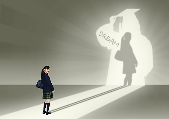 전신 PSD 편집이미지 여자 교복 졸업 고등학생 책가방 그림자 한명 서기 꿈 일본인 이미지편집 외국인 1 학생 옷 교육 가방 모션 청소년 사람 동양인 파일형식