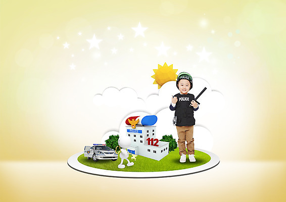 전신 PSD 편집이미지 직업 남자 사람모양 한명 서기 유치원생 한국인 체험학습 체험 경찰 직업체험 경찰차 경찰서 이미지편집 모양 1 어린이 컨셉 모션 자동차 사람 동양인 파일형식