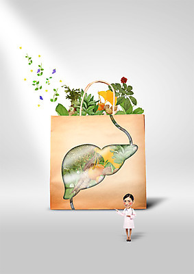 PSD 서양인 외국인 편집이미지 여자 한명 20대 성인 쇼핑백 의사 한약재 간 성인여자한명만 이미지편집 1 가방 사람 인종 청년 의료진 약재 장기_의학 여자한명만 성인여자만 파일형식