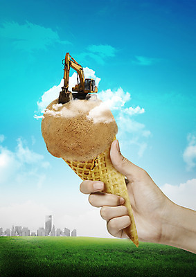 PSD 구름 편집이미지 손 하늘 한손 한명 들기 잔디 신체부위 도시 포크레인 콘아이스크림 이미지편집 자연요소 식물 1 모션 아이스크림 사람 중장비 파일형식