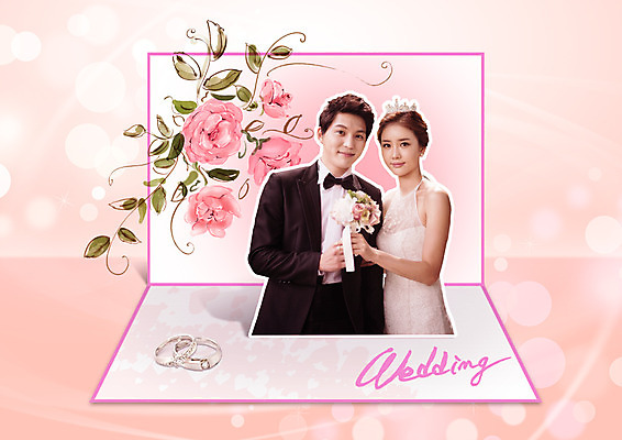 PSD 편집이미지 커플 여자 남자 꽃 신부 부케 웨딩드레스 신랑 결혼 신혼부부 들기 정장 턱시도 상반신 성인 두명 30대 한국인 청첩장 결혼반지 이미지편집 카드프레임 식물 부부 드레스 옷 꽃다발 관계 모션 카드_감사 프레임 사람 동양인 이벤트 장년 반지 신혼 파일형식
