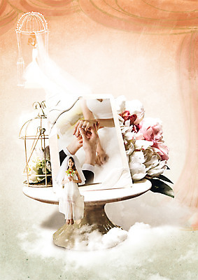 PSD 구름 편집이미지 손 여자 꽃 신부 부케 웨딩드레스 서기 들기 여러명 20대 성인 앞모습 신체부위 손잡기 한국인 새장 이미지편집 자연요소 식물 드레스 뷰포인트 꽃다발 다수 결혼 모션 사람 동양인 청년 케이지 파일형식