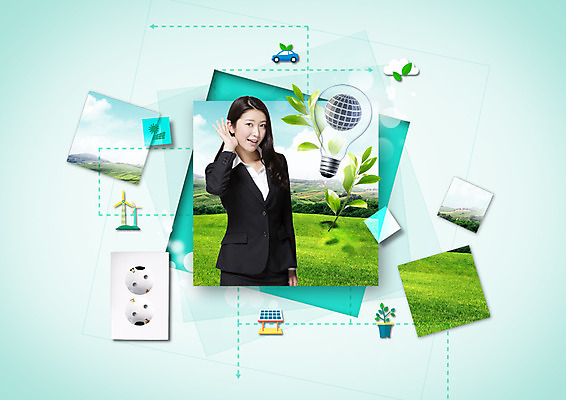 PSD 편집이미지 여자 전구 나뭇잎 한명 정장 잔디 상반신 20대 성인 지구본 자연보호 환경 그린캠페인 듣기 콘센트 전기에너지 일본인 성인여자한명만 이미지편집 외국인 식물 1 옷 캠페인 잎 모션 자연 사람 동양인 청년 에너지 보호 여자한명만 성인여자만 파일형식