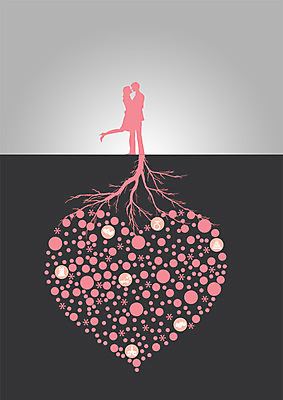 전신 PSD 편집이미지 커플 여자 남자 실루엣 키스 서기 두명 하트 뿌리 이미지편집 모양 관계 모션 촬영기법 사람 애정표현 파일형식