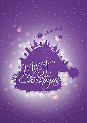 PSD 나무 편집이미지 영어 실루엣 크리스마스 산타모자 사람없음 보라색 루돌프 보케 썰매 이미지편집 식물 문자 모자_잡화 기념일 컬러 사슴 촬영기법 파일형식