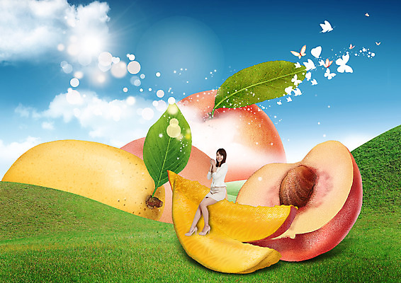 전신 PSD 구름 편집이미지 여자 과일 하늘 한명 앉기 정장 잔디 초원 20대 성인 옆모습 햇빛 한국인 복숭아 모과 자두 성인여자한명만 이미지편집 자연요소 식물 1 옷 뷰포인트 모션 사람 동양인 청년 태양 여자한명만 성인여자만 파일형식