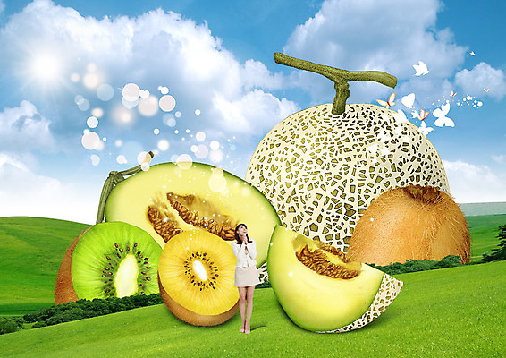 전신 PSD 구름 편집이미지 여자 과일 하늘 키위 한명 서기 정장 잔디 초원 20대 성인 앞모습 햇빛 한국인 멜론 손모으기 성인여자한명만 이미지편집 자연요소 식물 1 옷 뷰포인트 모션 사람 동양인 손짓 청년 태양 여자한명만 성인여자만 파일형식