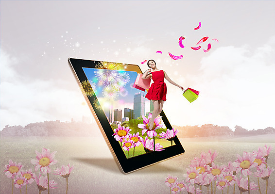 전신 PSD 편집이미지 원피스 여자 꽃잎 꽃밭 불꽃놀이 한명 들기 20대 성인 쇼핑 태블릿 쇼핑백 한국인 도시 성인여자한명만 이미지편집 1 옷 꽃 가방 모션 놀이 사람 동양인 청년 전자제품 스마트기기 여자한명만 성인여자만 파일형식