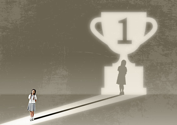 전신 PSD 편집이미지 1 여자 교육 교복 고등학생 그림자 한명 서기 앞모습 숫자 한국인 트로피 청소년교육 이미지편집 문자 학생 옷 뷰포인트 모션 청소년 사람 동양인 상_우승 파일형식