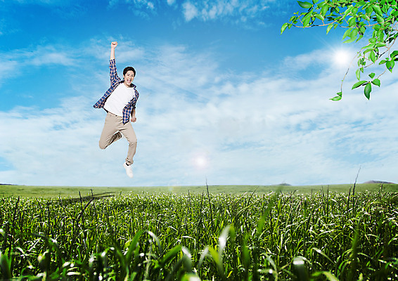 전신 PSD 구름 편집이미지 남자 하늘 논 한명 20대 성인 앞모습 손들기 점프 일본인 성인남자한명만 이미지편집 자연요소 외국인 1 뷰포인트 농업 모션 사람 동양인 청년 남자한명만 성인남자만 파일형식