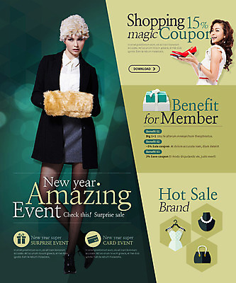 PSD 서양인 외국인 템플릿 여자 구두 웹템플릿 새해 이벤트페이지 이벤트 성인 두명 선물상자 세일 모피 쿠폰 새해선물 이미지템플릿 신발 선물 사람 인종 상자 페이지 파일형식 명절선물