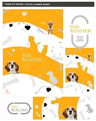 PSD 템플릿 배너 배너템플릿 가로배너 실루엣 ZIP 포스터 세로배너 반려견 여러마리 뼈 사람없음 반려동물 세트 현수막 하트 강아지 반려 모양 동물 다수 촬영기법 가로 세로 개 파일형식