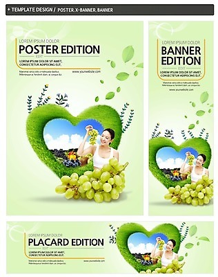 PSD 템플릿 배너 배너템플릿 여자 가로배너 ZIP 포스터 세로배너 과일 포도 한명 잔디 상반신 20대 성인 앞모습 세트 한국인 현수막 하트 청포도 의료성형뷰티 모양 식물 1 뷰포인트 사람 동양인 청년 가로 세로 파일형식