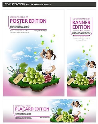 PSD 외국인 구름 템플릿 배너 배너템플릿 여자 가로배너 ZIP 포스터 세로배너 어린이 하늘 포도 한명 상반신 옆모습 세트 현수막 먹기 유기농 청포도 풍선 자연요소 1 웰빙 뷰포인트 과일 모션 사람 인종 가로 세로 파일형식