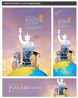 PSD 템플릿 1 배너 배너템플릿 여자 남자 가로배너 ZIP 포스터 세로배너 지구 대학생 20대 성인 두명 세트 숫자 현수막 도시 일본인 자유의여신상 대학교육 어학연수 워킹홀리데이 외국인 문자 학생 교육 사람 동양인 청년 가로 세로 미국 세계문화유산 유학 제도 파일형식