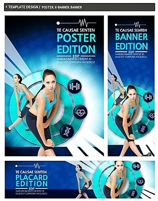 PSD 백인 템플릿 배너 배너템플릿 여자 가로배너 ZIP 포스터 세로배너 포즈 20대 성인 두명 운동복 세트 운동 아령 현수막 맥박 DNA 서양인 옷 의학 건강 사람 청년 가로 세로 생명공학 파일형식