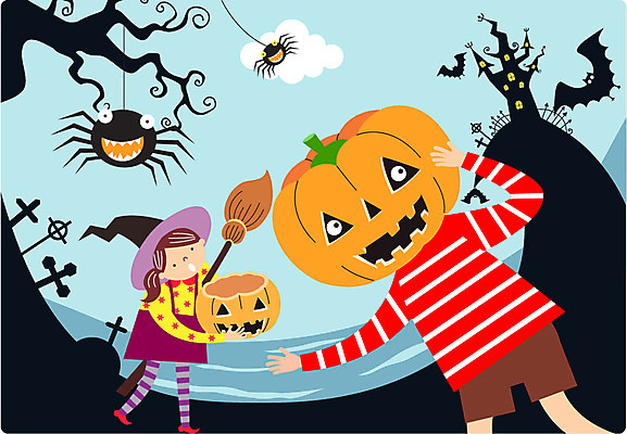 나무 구름 여자 기념일 남자 어린이 일러스트 두명 할로윈 무덤 성 빗자루 거미 박쥐 마녀모자 잭오랜턴 국내일러스트 AI파일 자연요소 식물 모자_잡화 건축물 곤충 포유류 사람 이벤트 청소도구 파일형식 벡터